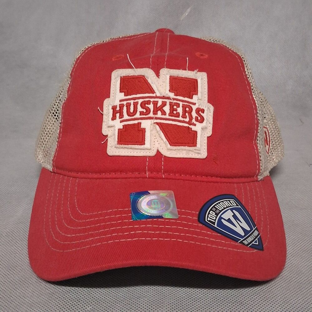 Top of the World Nebraska Cornhuskers Snapback Trucker Hat Mesh Adjustable NWT